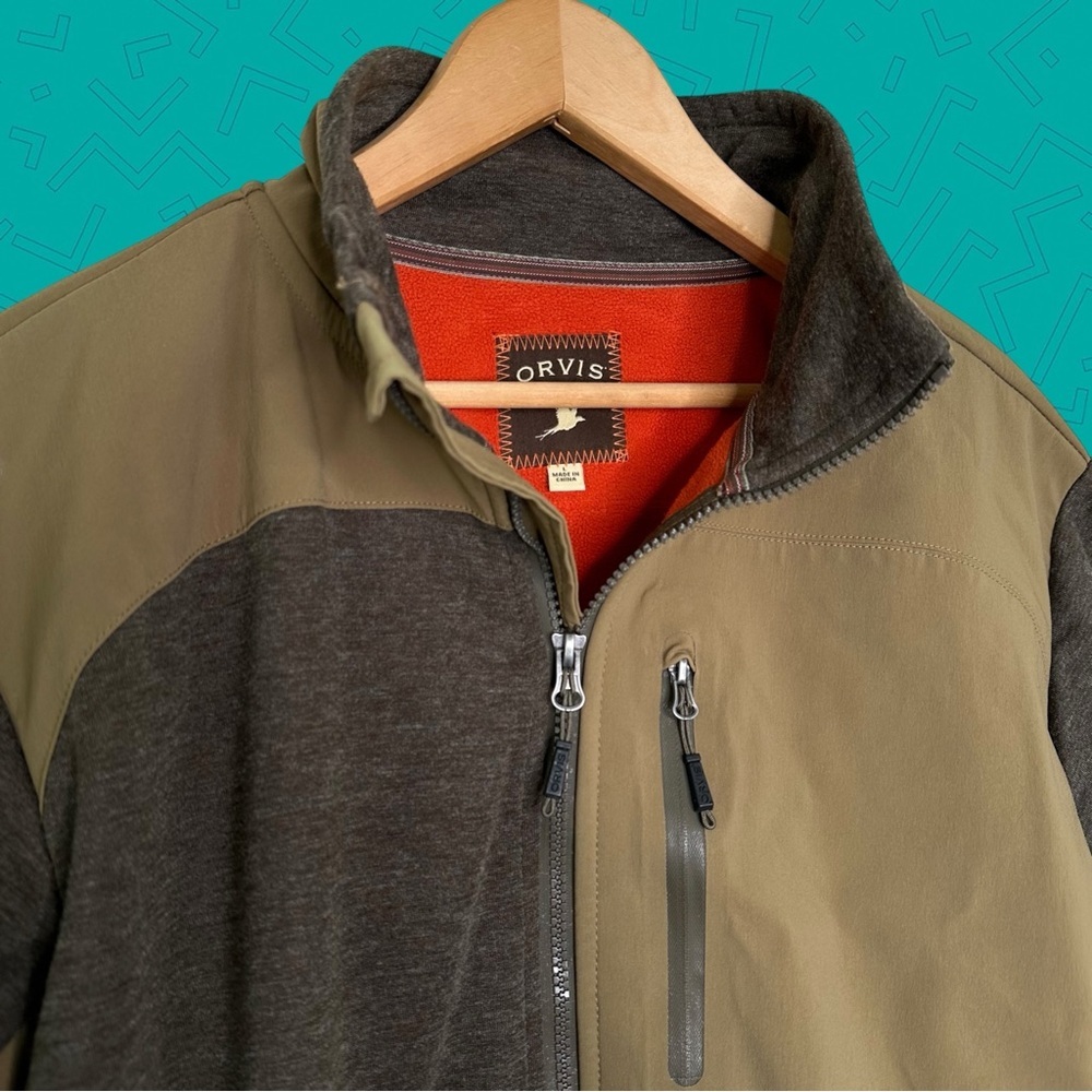 Orvis Zip Up Wool Blend Fleece Jacket